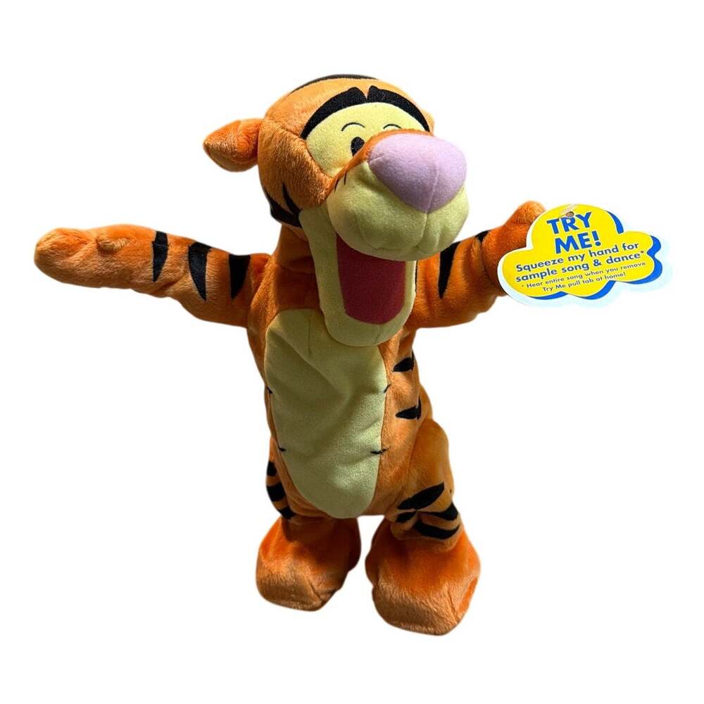 2002 Get Up 'N Bounce Tigger Singing Dancing animatronic Plush Toy WORKS NWT